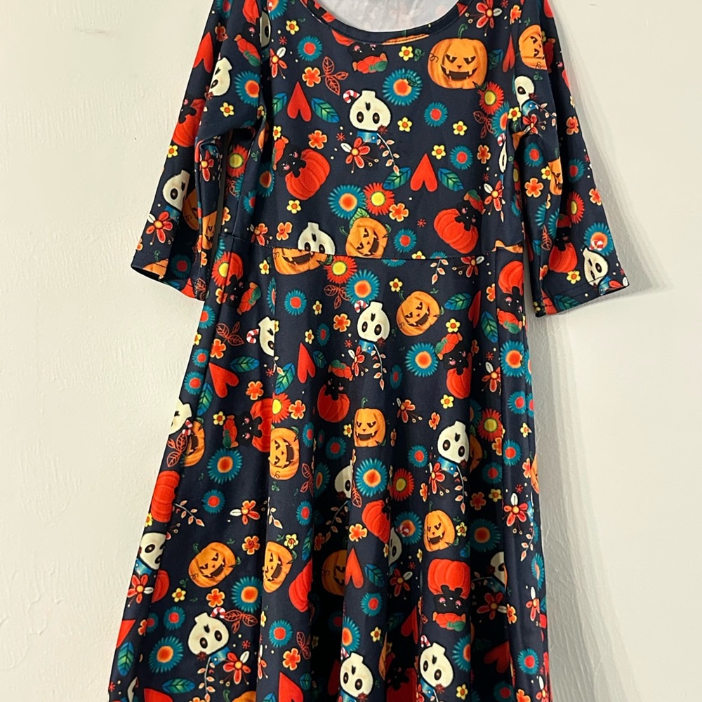 Halloween Pumpkin and Ghost Kids Costume Dress